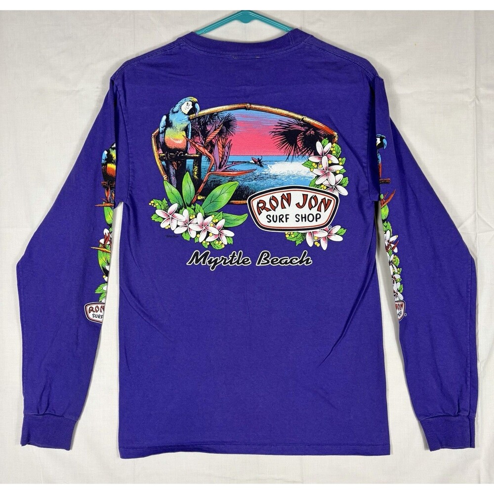 Ron Jon Surf Shop L/S Graphic T-Shirt Myrtle Beach SC Purple Women’s Small